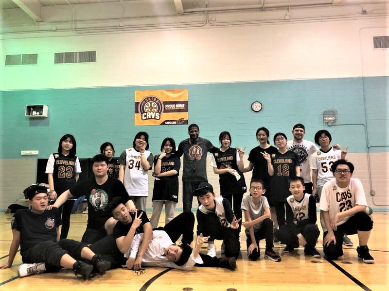 Students from Wuhan, China attend Windhan High School gym class with KL youth exchange program