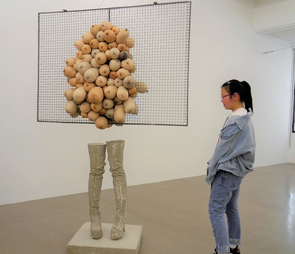 Students observe contemporary art at Rockbund in Shanghai