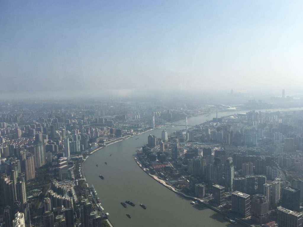 The Huangpu River from Atop the Shanghai Tower