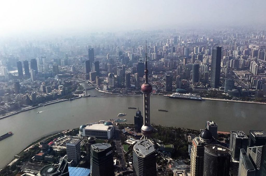 View from Shaghai Tower Observation Deck